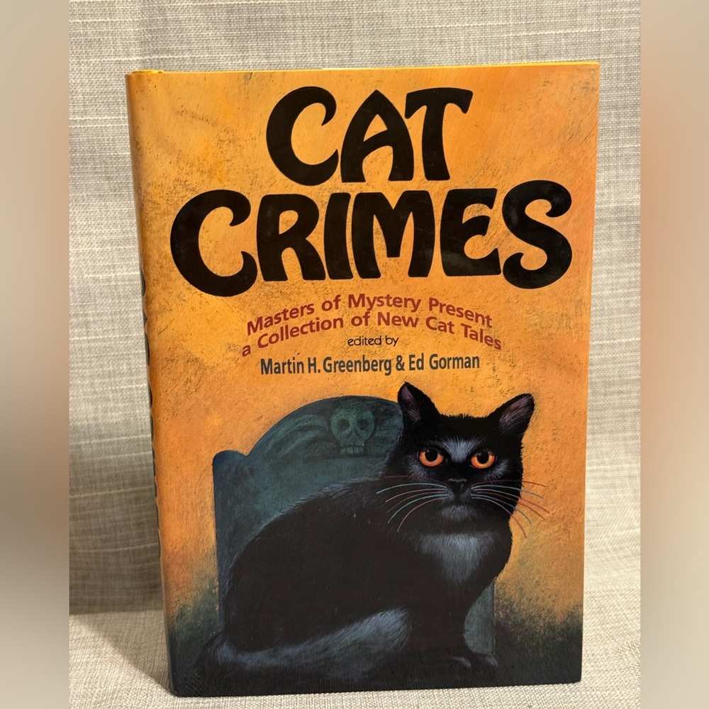 VTG 1991 Cat Crimes: Masters of Mystery…True Cat Tales (HCDJ) Castle Books